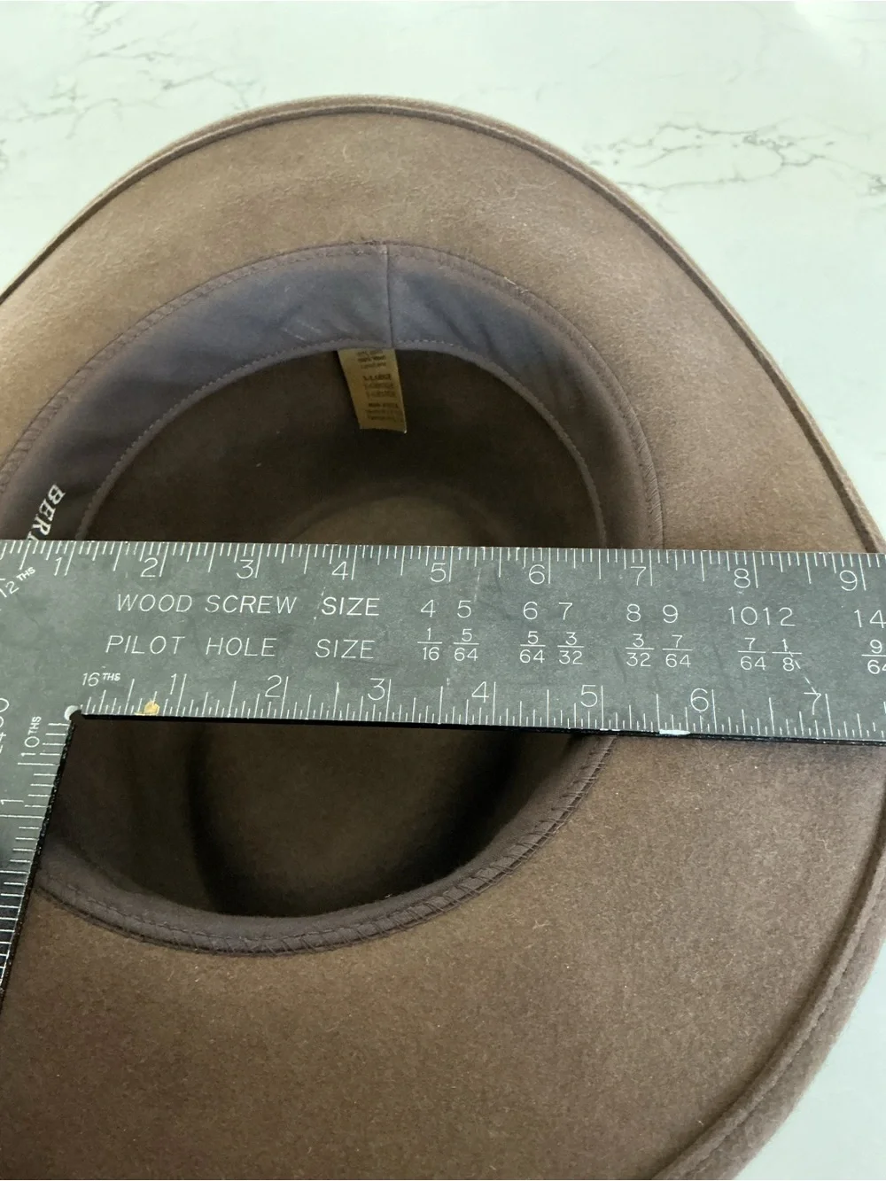 Beretta Life Felt 100% Wool Hat XL Made in USA Olive Brown Western Fedora EUC